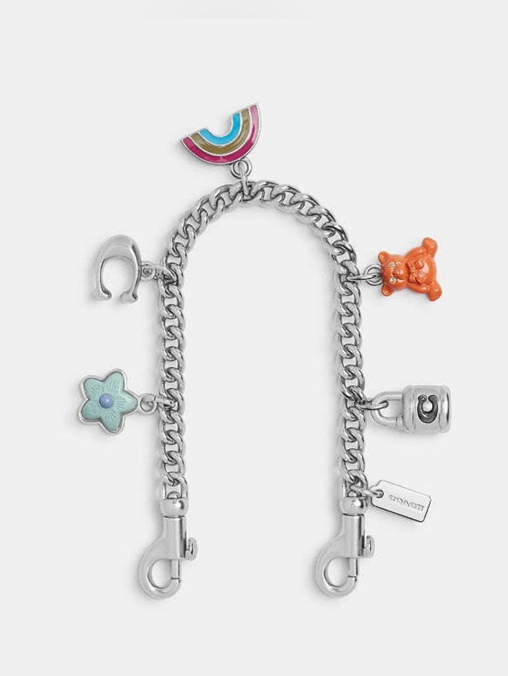 Coach Silver Swagger Chain With Charms
